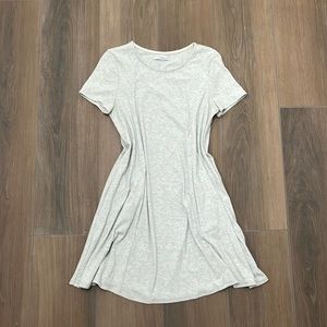 grey mini dress with pockets